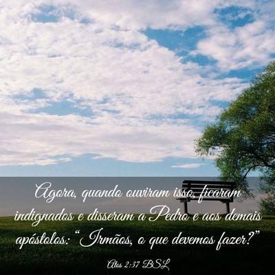 Picture 03 - Atos 2:37 BSL - Agora, quando ouviram isso, ficaram indignados e - Bible Verse Picture