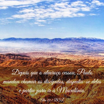 Picture 03 - Atos 20:1 BSL - Depois que o alvoroço cessou, Paulo mandou - Bible Verse Picture