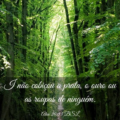 Picture 03 - Atos 20:33 BSL - I não cobiçou a prata, o ouro ou as roupas de - Bible Verse Picture