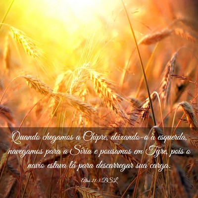 Picture 03 - Atos 21:3 BSL - Quando chegamos a Chipre, deixando-o à esquerda, - Bible Verse Picture