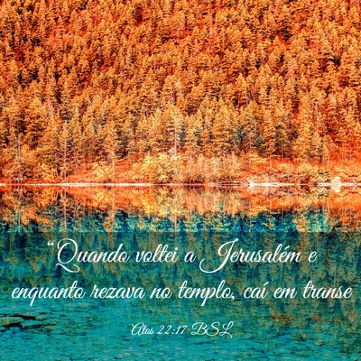 Picture 03 - Atos 22:17 BSL - “Quando voltei a Jerusalém e enquanto rezava - Bible Verse Picture