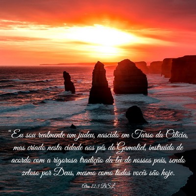 Picture 03 - Atos 22:3 BSL - “Eu sou realmente um judeu, nascido em Tarso da - Bible Verse Picture