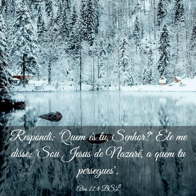 Picture 03 - Atos 22:8 BSL - Respondi: 'Quem és tu, Senhor?' Ele me disse: - Bible Verse Picture
