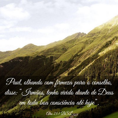 Picture 03 - Atos 23:1 BSL - Paul, olhando com firmeza para o conselho, disse: - Bible Verse Picture