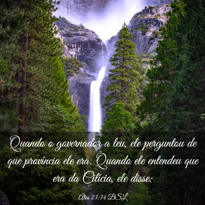 Picture 03 - Atos 23:34 BSL - Quando o governador a leu, ele perguntou de que - Bible Verse Picture
