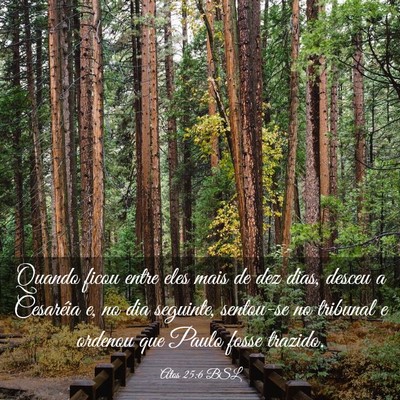 Picture 03 - Atos 25:6 BSL - Quando ficou entre eles mais de dez dias, desceu - Bible Verse Picture