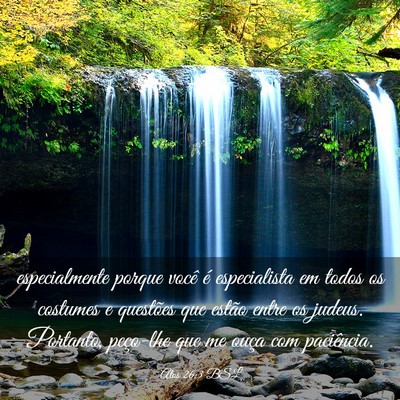 Picture 03 - Atos 26:3 BSL - especialmente porque você é especialista em - Bible Verse Picture