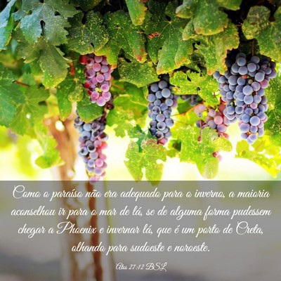Picture 03 - Atos 27:12 BSL - Como o paraíso não era adequado para o inverno, - Bible Verse Picture