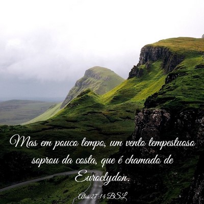 Picture 03 - Atos 27:14 BSL - Mas em pouco tempo, um vento tempestuoso soprou - Bible Verse Picture