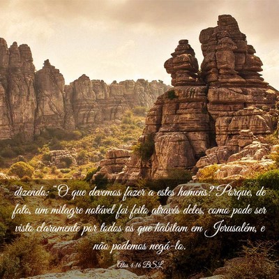 Picture 03 - Atos 4:16 BSL - dizendo: “O que devemos fazer a estes homens? - Bible Verse Picture
