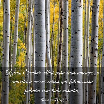 Picture 03 - Atos 4:29 BSL - Agora, Senhor, olhai para suas ameaças, e - Bible Verse Picture