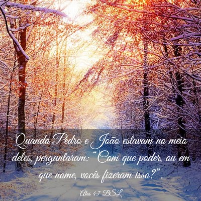 Picture 03 - Atos 4:7 BSL - Quando Pedro e João estavam no meio deles, - Bible Verse Picture