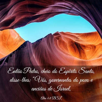 Picture 03 - Atos 4:8 BSL - Então Pedro, cheio do Espírito Santo, - Bible Verse Picture