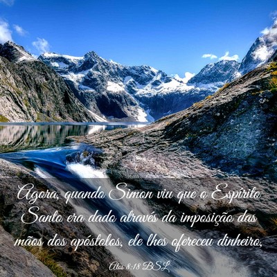 Picture 03 - Atos 8:18 BSL - Agora, quando Simon viu que o Espírito Santo era - Bible Verse Picture