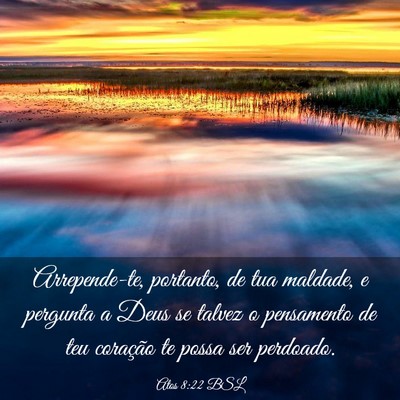 Picture 03 - Atos 8:22 BSL - Arrepende-te, portanto, de tua maldade, e - Bible Verse Picture