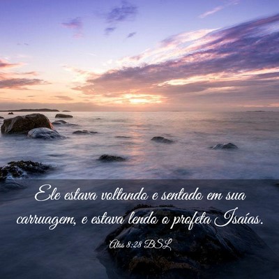 Picture 03 - Atos 8:28 BSL - Ele estava voltando e sentado em sua carruagem, e - Bible Verse Picture