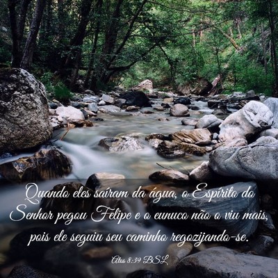 Picture 03 - Atos 8:39 BSL - Quando eles saíram da água, o Espírito do - Bible Verse Picture