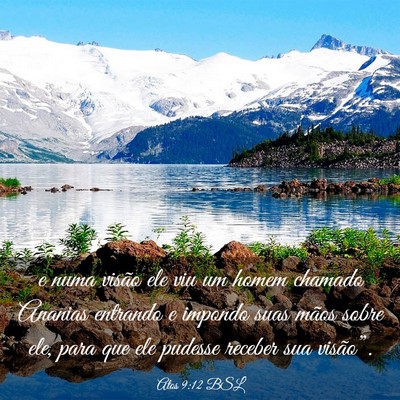 Picture 03 - Atos 9:12 BSL - e numa visão ele viu um homem chamado Ananias - Bible Verse Picture