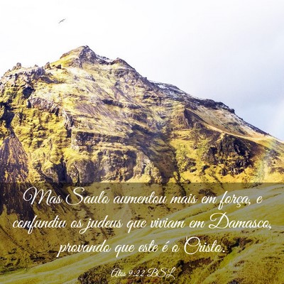 Picture 03 - Atos 9:22 BSL - Mas Saulo aumentou mais em força, e confundiu os - Bible Verse Picture