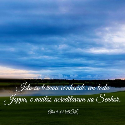 Picture 03 - Atos 9:42 BSL - Isto se tornou conhecido em toda Joppa, e muitos - Bible Verse Picture