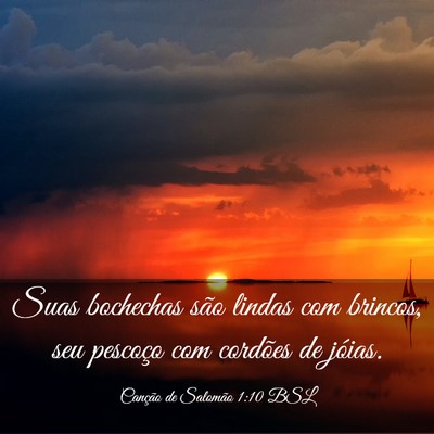 Picture 03 - Canção de Salomão 1:10 BSL - Suas bochechas são lindas com brincos, seu - Bible Verse Picture