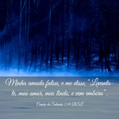 Picture 03 - Canção de Salomão 2:10 BSL - Minha amada falou, e me disse, “Levanta-te, meu - Bible Verse Picture