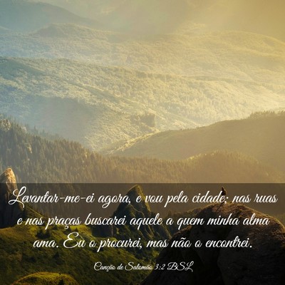 Picture 03 - Canção de Salomão 3:2 BSL - Levantar-me-ei agora, e vou pela cidade; nas ruas - Bible Verse Picture