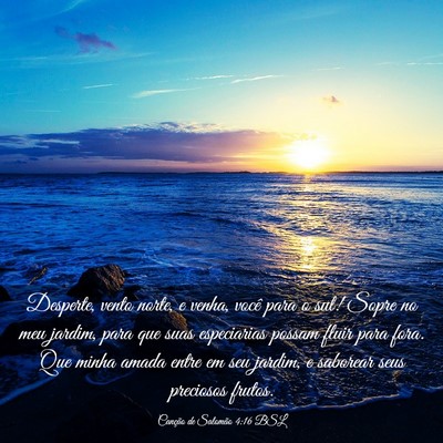 Picture 03 - Canção de Salomão 4:16 BSL - Desperte, vento norte, e venha, você para o sul! - Bible Verse Picture