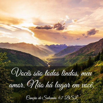 Picture 03 - Canção de Salomão 4:7 BSL - Vocês são todos lindos, meu amor. Não há - Bible Verse Picture