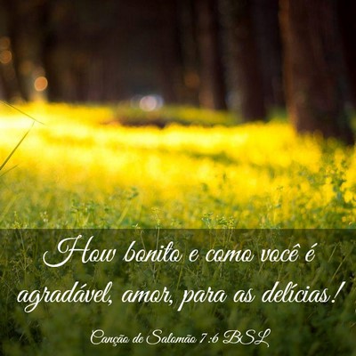 Picture 03 - Canção de Salomão 7:6 BSL - How bonito e como você é agradável, amor, para - Bible Verse Picture