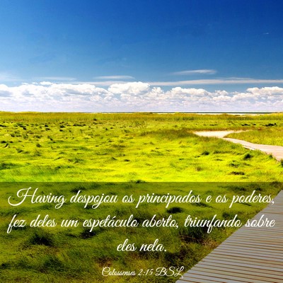 Picture 03 - Colossenses 2:15 BSL - Having despojou os principados e os poderes, fez - Bible Verse Picture