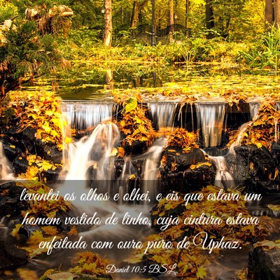 Picture 03 - Daniel 10:5 BSL - levantei os olhos e olhei, e eis que estava um - Bible Verse Picture