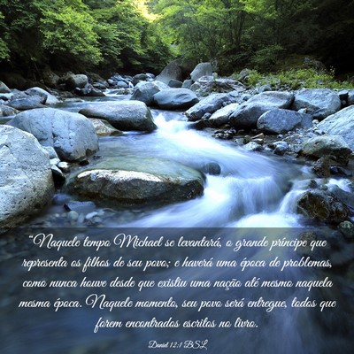Picture 03 - Daniel 12:1 BSL - “Naquele tempo Michael se levantará, o grande - Bible Verse Picture