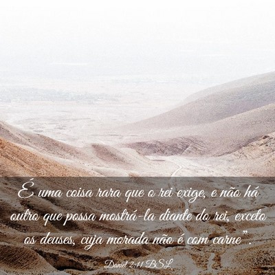 Picture 03 - Daniel 2:11 BSL - É uma coisa rara que o rei exige, e não há - Bible Verse Picture