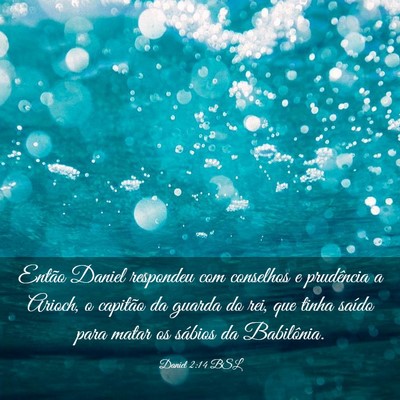 Picture 03 - Daniel 2:14 BSL - Então Daniel respondeu com conselhos e - Bible Verse Picture