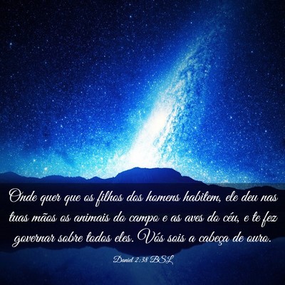 Picture 03 - Daniel 2:38 BSL - Onde quer que os filhos dos homens habitem, ele - Bible Verse Picture