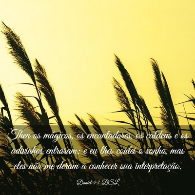 Picture 03 - Daniel 4:7 BSL - Then os mágicos, os encantadores, os caldeus e - Bible Verse Picture