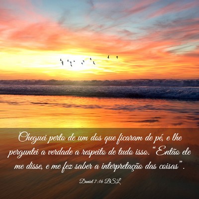 Picture 03 - Daniel 7:16 BSL - Cheguei perto de um dos que ficaram de pé, e lhe - Bible Verse Picture