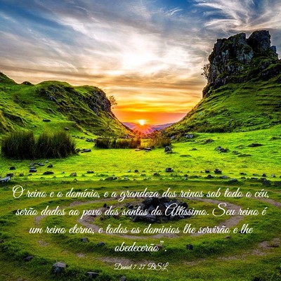 Picture 03 - Daniel 7:27 BSL - O reino e o domínio, e a grandeza dos reinos sob - Bible Verse Picture