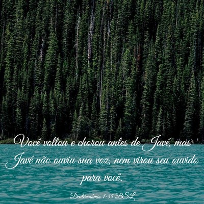 Picture 03 - Deuteronômio 1:45 BSL - Você voltou e chorou antes de Javé, mas Javé - Bible Verse Picture