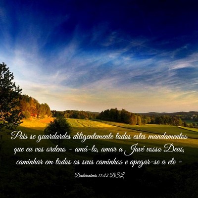 Picture 03 - Deuteronômio 11:22 BSL - Pois se guardardes diligentemente todos estes - Bible Verse Picture