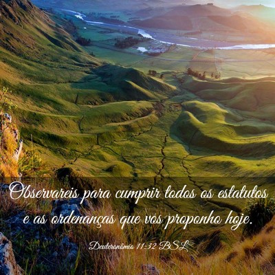 Picture 03 - Deuteronômio 11:32 BSL - Observareis para cumprir todos os estatutos e as - Bible Verse Picture