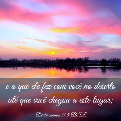Picture 03 - Deuteronômio 11:5 BSL - e o que ele fez com você no deserto até que - Bible Verse Picture