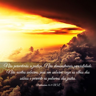 Picture 03 - Deuteronômio 16:19 BSL - Não perverterão a justiça. Não demonstrareis - Bible Verse Picture