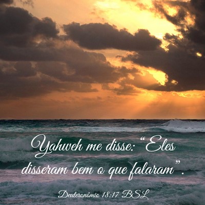 Picture 03 - Deuteronômio 18:17 BSL - Yahweh me disse: “Eles disseram bem o que - Bible Verse Picture