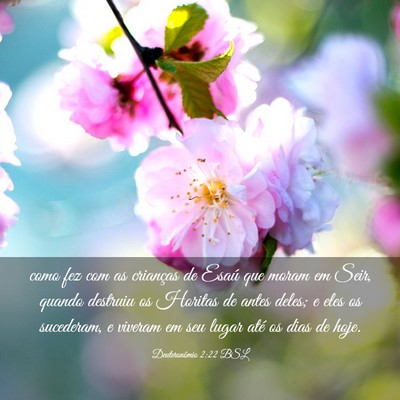 Picture 03 - Deuteronômio 2:22 BSL - como fez com as crianças de Esaú que moram em - Bible Verse Picture