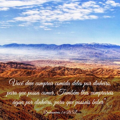 Picture 03 - Deuteronômio 2:6 BSL - Você deve comprar comida deles por dinheiro, - Bible Verse Picture
