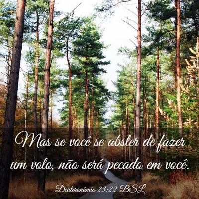 Picture 03 - Deuteronômio 23:22 BSL - Mas se você se abster de fazer um voto, não - Bible Verse Picture