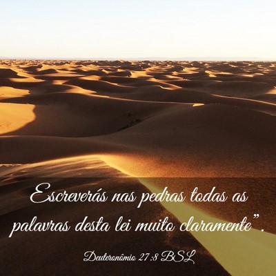Picture 03 - Deuteronômio 27:8 BSL - Escreverás nas pedras todas as palavras desta - Bible Verse Picture