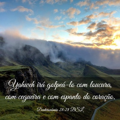 Picture 03 - Deuteronômio 28:28 BSL - Yahweh irá golpeá-lo com loucura, com cegueira - Bible Verse Picture